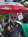 Man with the lion and sun umbrella