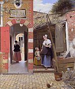 Pieter de Hooch - The Courtyard of a House in Delft