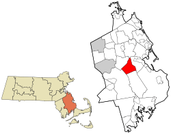 Location in Plymouth County in Massachusetts