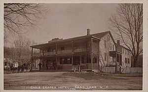 PostcardSandLakeNYChrisCrapesHotelCirca1910