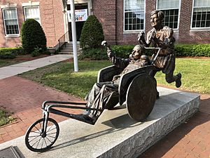 Team Hoyt statue in Hopkinton MA