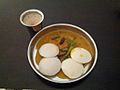 Breakfast idli sambar