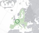 Map showing Luxembourg in Europe