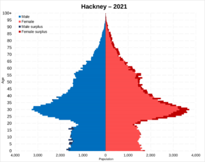 Hackney population pyramid