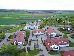 Heroldstatt Ortsmitte Blick nach Norden