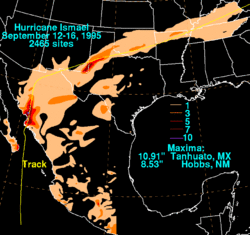 Ismael 1995 rainfall