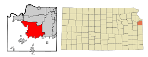 Location within Johnson County and Kansas