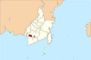 Location within the Province of South Kalimantan