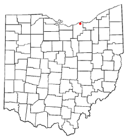 Location of Sheffield, Ohio