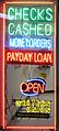 Payday loan shop window