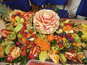 Thai fruit carving