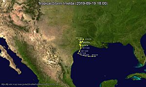 Tropical Storm Imelda map 2019-09-19 1800