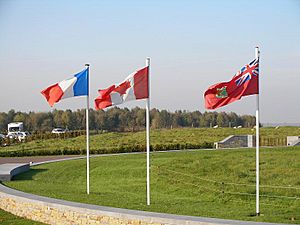 Vimy Memorial flags