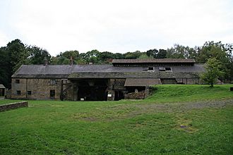 A large, low stone building