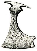 Axe of iron from Swedish Iron Age, found at Gotland, Sweden