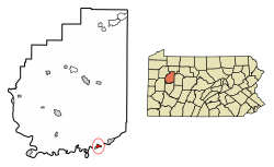 Location of New Bethlehem in Clarion County, Pennsylvania.