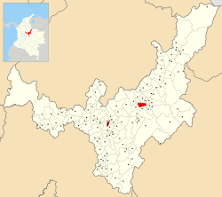 Location of the municipality and town of Nobsa in the Boyacá Department of Colombia