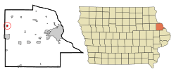 Location of New Vienna, Iowa