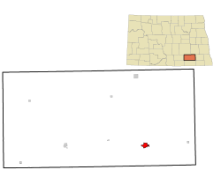 Location of LaMoure, North Dakota