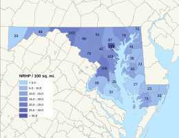 NRHP Maryland Map.svg