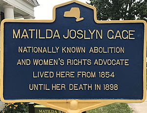 NYS Historic Markers MatildaJoslynGage