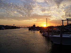 Intracoastal Waterway with Holden Beach Bridge in the background