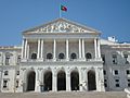 Portuguese Parliament building front fachade