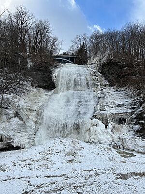 Shequaga Falls during Winter