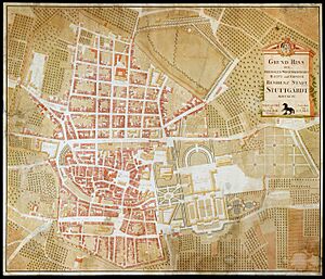 Stuttgart, Stadtplan, 1794, 2 farbig