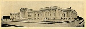 "The completed Institute of Arts, as shown by the model" (depicts Minneapolis Institute of Arts)