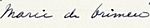 Marie de Brimeu's signature