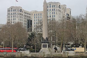 Cleopatara's Needle, London as seen from the Thames River