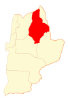 Map of the Calama commune in Antofagasta Region