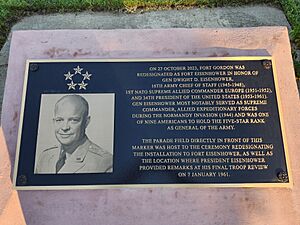 Fort eisenhower redesignation plaque