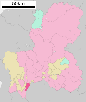 Location of Hashima in Gifu Prefecture