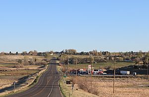 Looking north along U.S. Route 491 in Lewis.