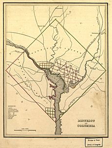 Map of the District of Columbia, 1835