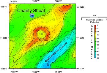 NOAA map of Charity Shoal in Lake Ontario.jpg