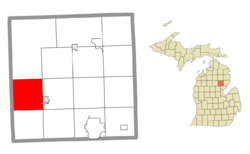 Location within Ogemaw County