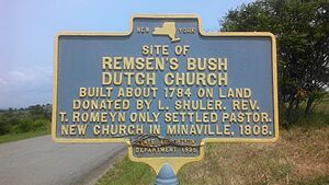 Remsen's Bush Church historical marker