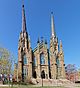 Exterior view of front facade of St. Dunstan's Basilica