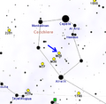 Star map - M38 cluster