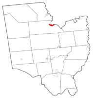 Map highlighting Corinth's location within Saratoga County.