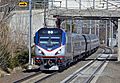 Amtrak 627 with a Northeast Regional in Madison, Connecticut, April 2015