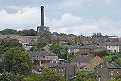 Chimney of the Black Dyke Mills, Queensbury.jpg