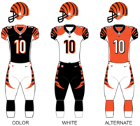 Cincinnati bengals uniforms