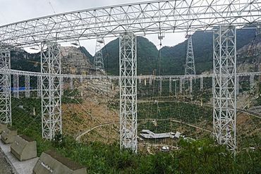 Five hundred meter Aperture Spherical Telescope under construction