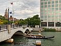 Gondola on the Providence River in Providence, Rhode Island