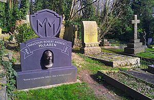 Malcom McLaren's grave, Highgate Cemetery