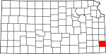 State map highlighting Crawford County